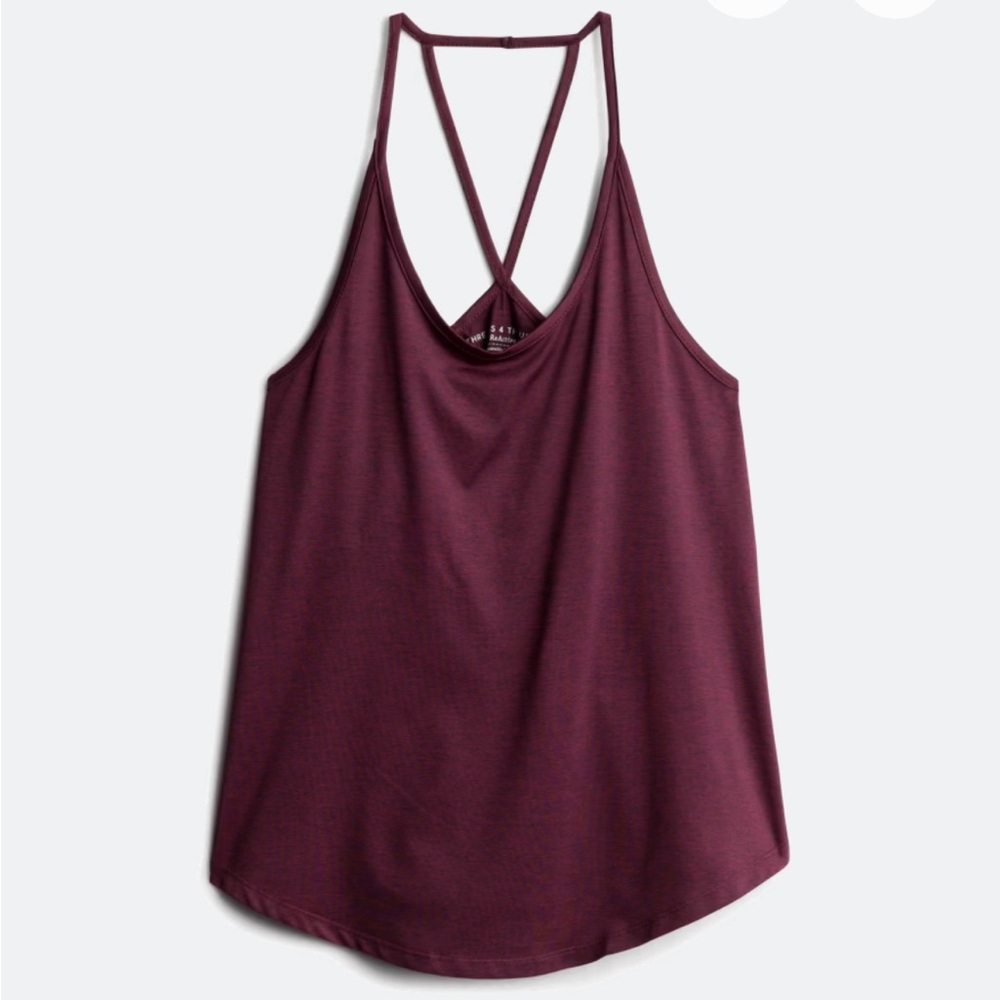 Threads 4 Thought Cassia Reactive Performance Burgundy Tank